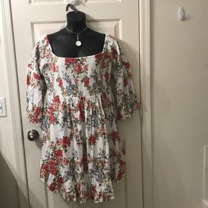 Torrid Bell Sleeve floral dress off the shoulder